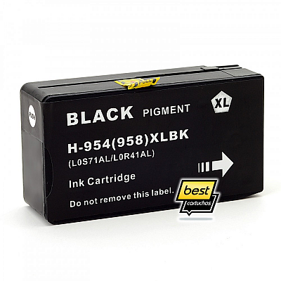 Cartucho Compatível HP 954XL (alta capacidade) PRETO para HP-8710HP-8730