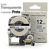 Fita TRANSPARENTE Impressão PRETA 12mm para Rotulador Epson LW-300 400 600