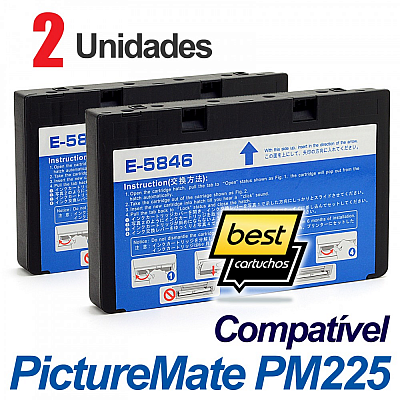 Kit 2x Cartuchos Compatíveis Epson PictureMate PM 225 T-5846