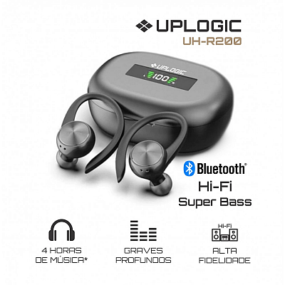 Fone de Ouvido Sem Fio Bluetooth UPLOGIC UH-R200