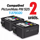 Kit 2x Cartucho Compatível Epson PictureMate PM 525 T-376 T376020