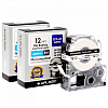 Kit 2x Fitas Compatíveis 12mm BRANCO para Rotulador Epson LW-300 400 600 LW4WBN