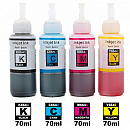 Kit 4 Frascos Refil Tinta T-664 Compatível para Epson 70ml (Preto, Ciano, Magenta, Amarelo)