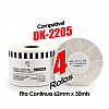 Kit 4 Rolos Etiqueta Compatível DK-2205 62mm x 30mts