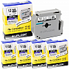 Kit 5x Fitas Compatíveis M-K231 BRANCO 12mm para Rotulador Brother PT-80 PT-70 - UPLOGIC